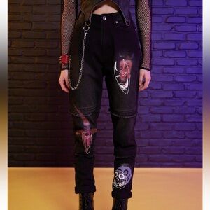 Nightmare Before‎ Christmas Oogie Boogie’s Boys Glow In The Dark Jeans Hot Topic